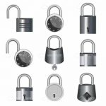 Metallic Locks Icon Set
